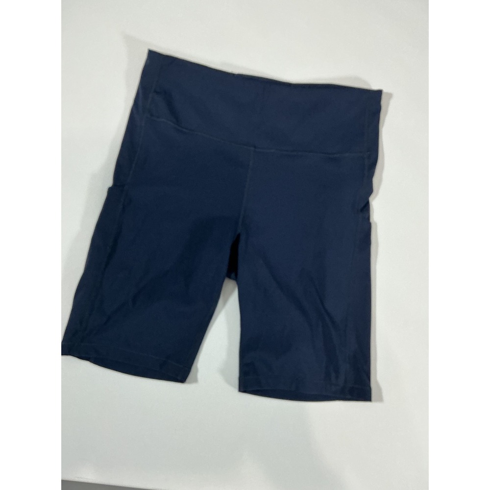 Athleta Navy Blue Ultimate Stash 9" Bike Shorts Size L